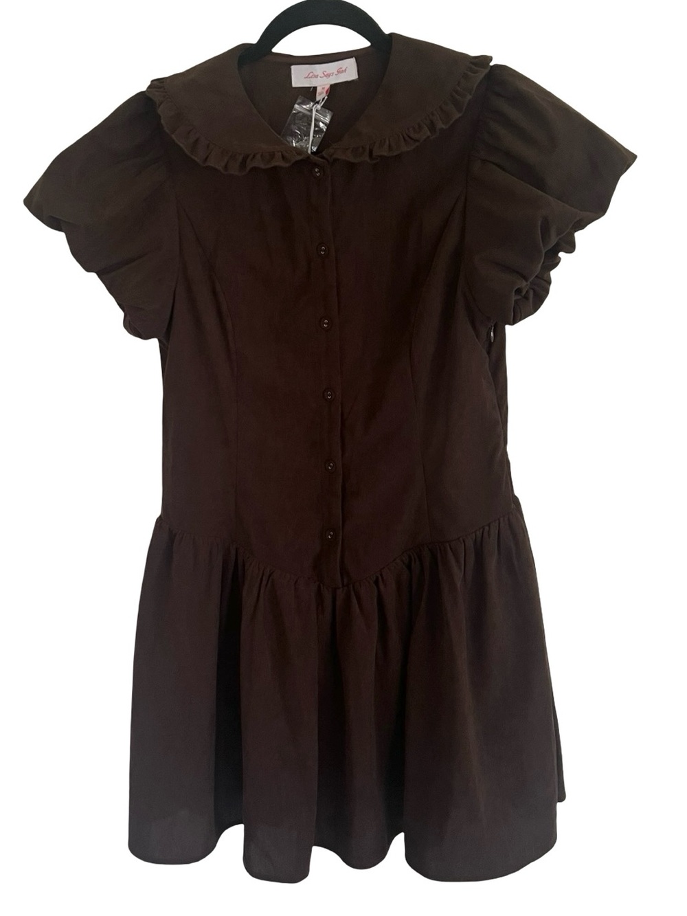 Lisa Says Gah Brown Nellie Dress NWT Medium